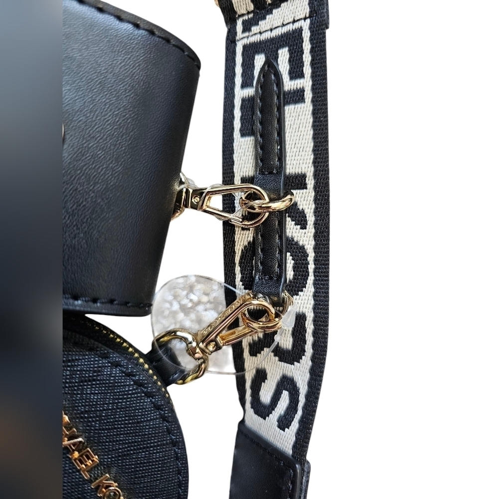Michael Kors Black Leather Jet Set Travel Crossbody, NEW With Tags! - Picture 4 of 12